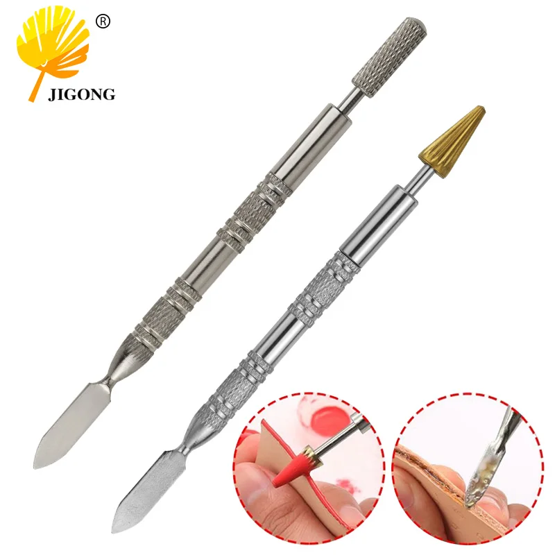 

DIY Hand Leather Edge Oil Pen Dual Head Glue Painting Roller Stick For Leather Handicraft Tool