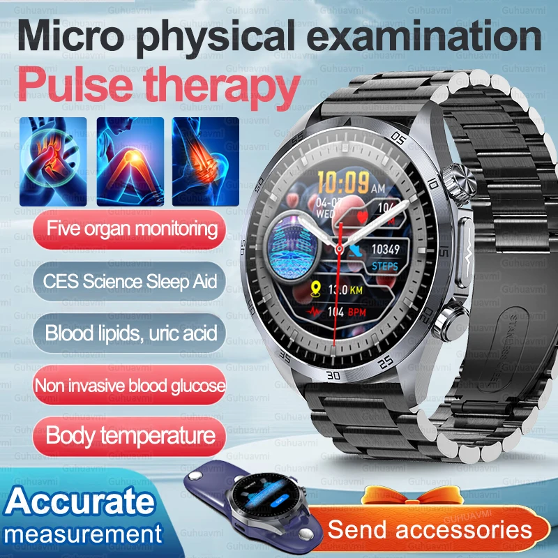 2025-new-micro-physical-examination-smart-watch-men-ecg-ppg-pulse-therapy-blood-glucose-blood-fat-blood-pressure-health-watches