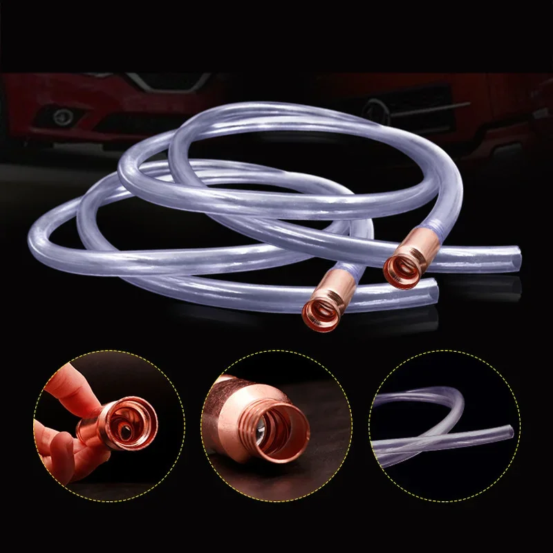 

Red Copper Siphon Refueling Gas Siphon Pump Gasoline Fuel Water Shaker Siphon Safety Self Priming Hose Flexible Siphon Connector