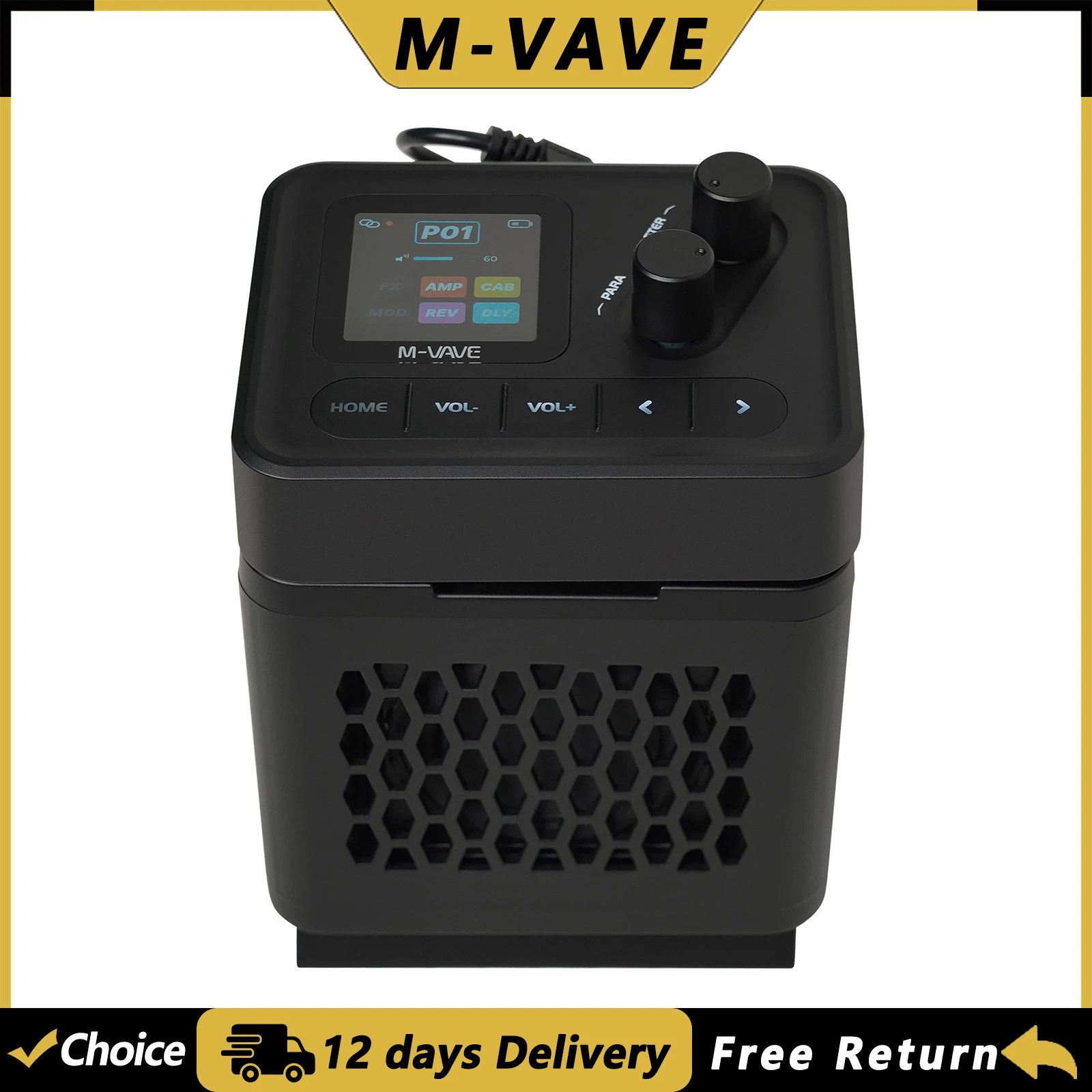 M-VAVE POCKET COMBO Multi-Effects Guitar Amp Processor Speaker Rechargeable Portable Guitar Amplifier for Electric Guitar Bass
