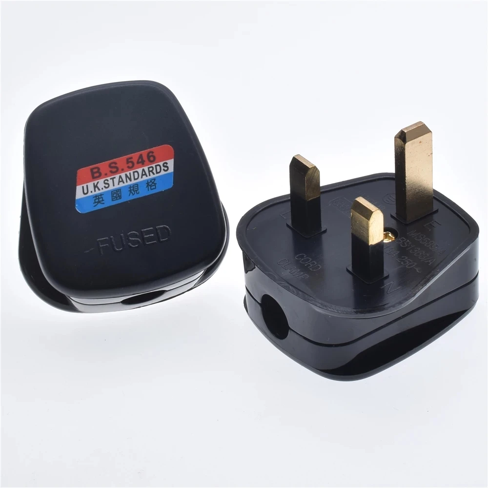 UK Plug Adapter13A250V 3Pin męskie gniazda zamienne Rewireable Fused gniazdo elektryczne złącze Euro na przedłużacz kabla zasilającego