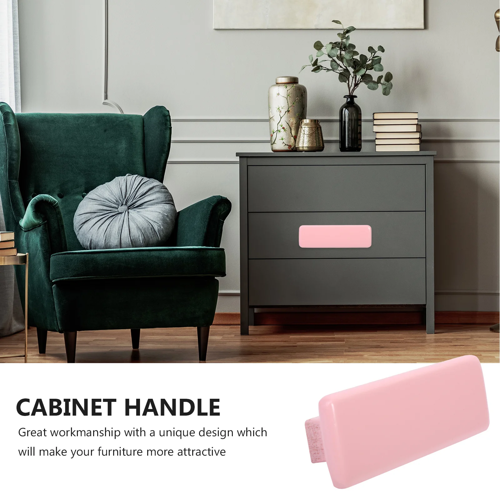 

2Pcs Solid Wood Cabinet Pull Handles Durable Easy Install for Door Drawer Wardrobe Furniture Knobs Cabinet Handle