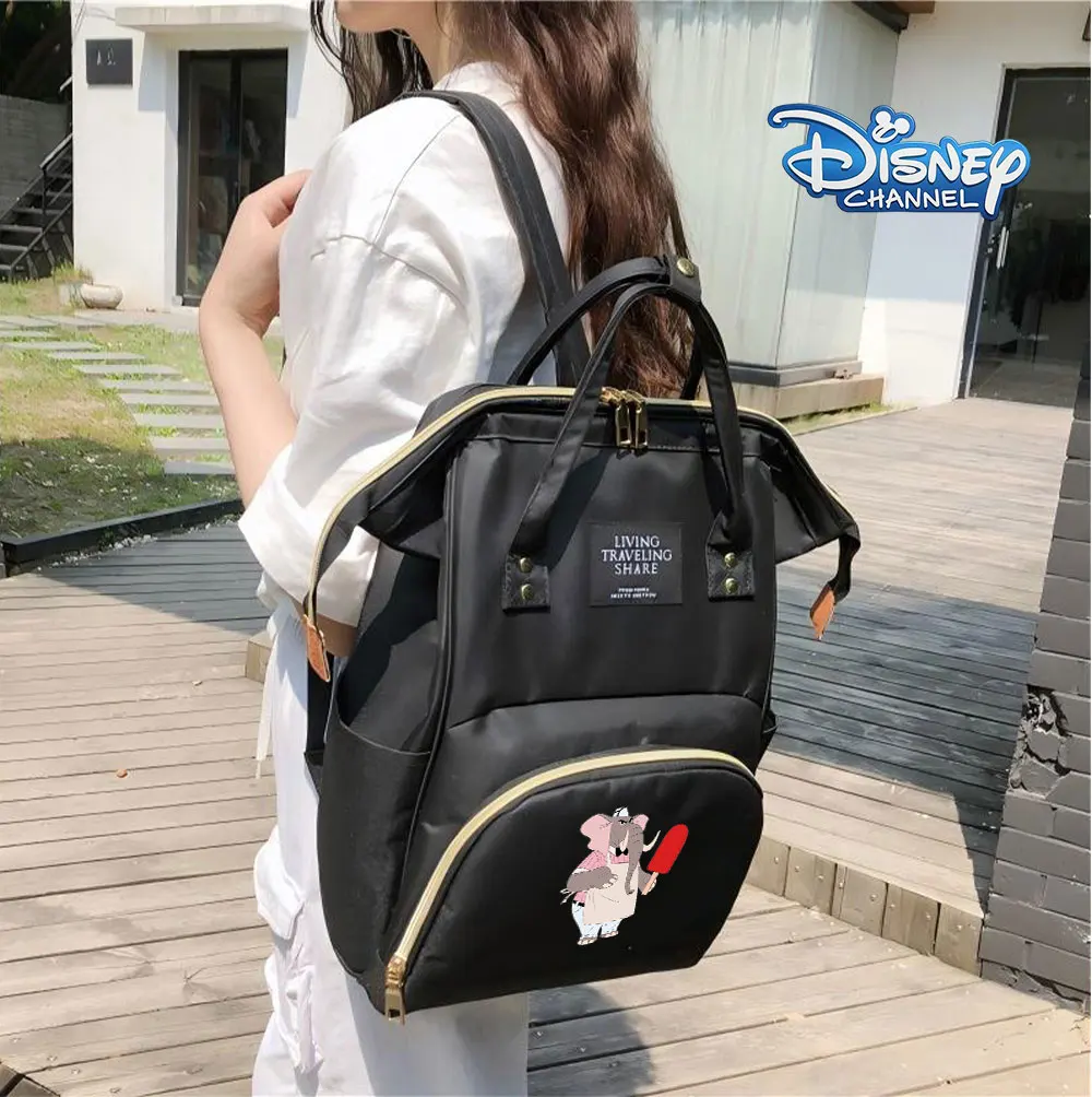 

Large Capacity Zootopia Nylon Mommy Backpack Lightweight Diaper Bag for Travel and Daily Use
