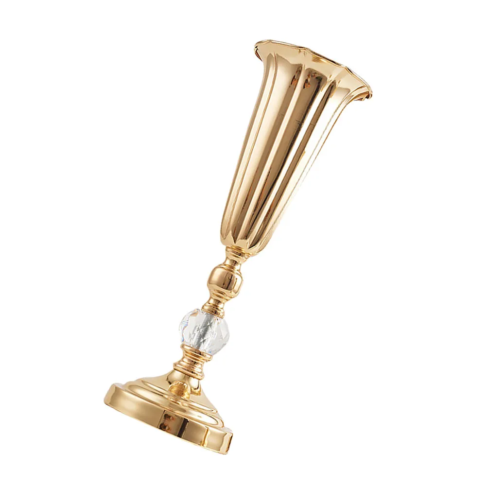 

Metal Vase Iron Desktop Arrangements Trumpet Flower Vases Wedding Ceremony Anniversary Centerpieces Home Decor