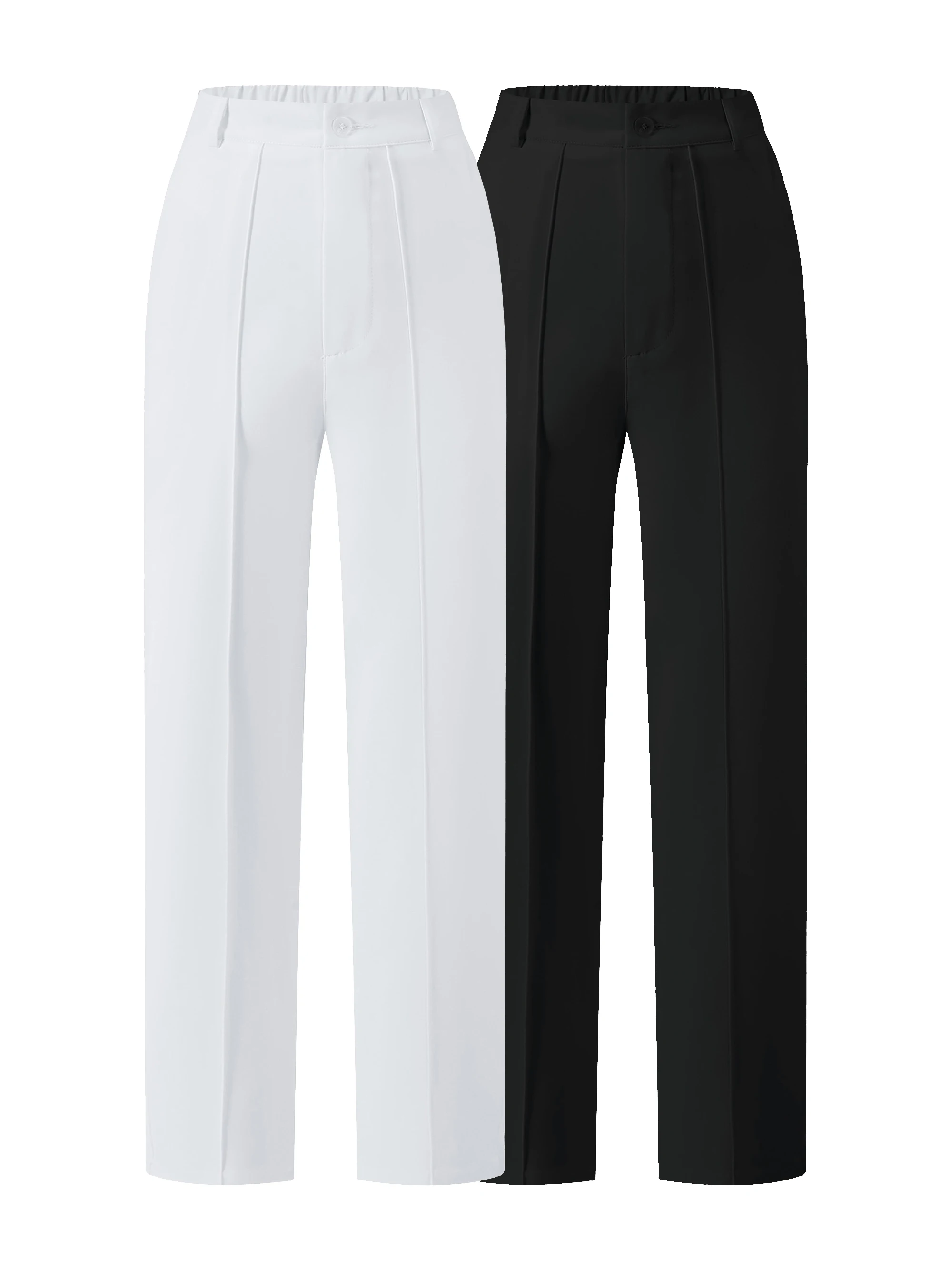 

(2 шт.) Элегантный повседневный однотонный комплект женских брюк с застежкой-молнией на пуговицах, полуэластичной резинкой на талии, свободный крой, все сезоны