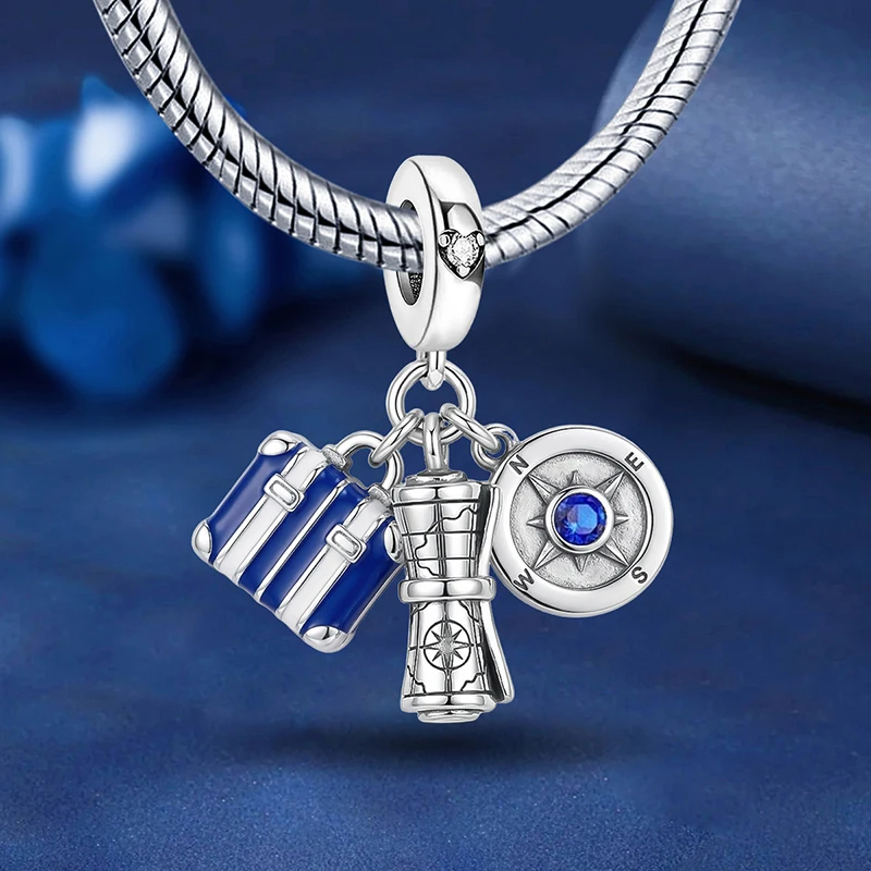 925 Sterling Silber Kaffeemaschinen-Kuchen-Charm-Anhänger für Armbänder DIY Hochwertiger Damenschmuck