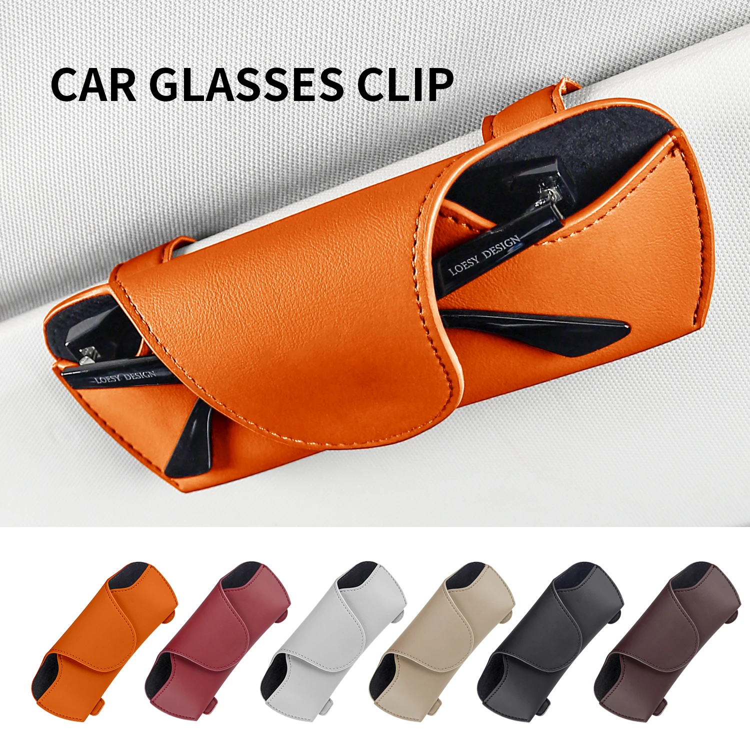 

LIMUD Car Glasses Holder for Trumpchi GS3 GS8 M8 GN8 GX Traveller Car Glasses Clip Leather Eyeglasses Sun Visor Accessorie