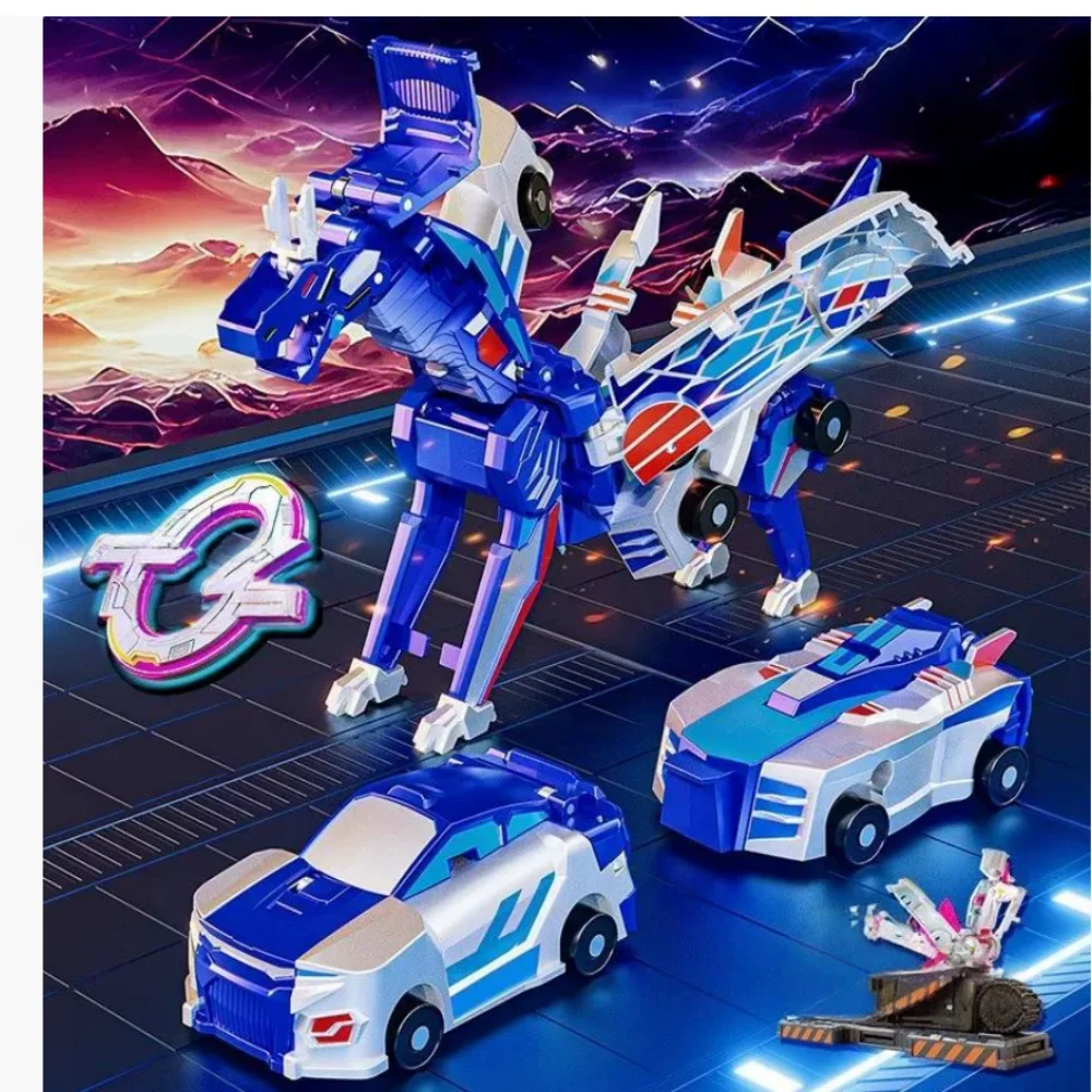 

Новый трансформер единорога: супер комбинированная игрушка-автомобиль Magic Transformation 2 в 1, детская магнитная игрушка-трансформер для столкновений, игрушка «сделай сам»