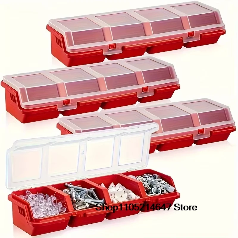 Multi-Compartment Organizer Box For Screws & Small Parts - Durable Plastic Hardware And Jewelry Storage Case
