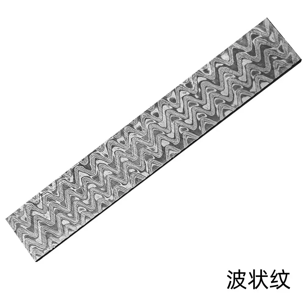 Collection Damascus Steel Blank Patterned Metal Plate DIY Knife Material VG10 Steel Bar Forged Ladder Steel Already Quenched