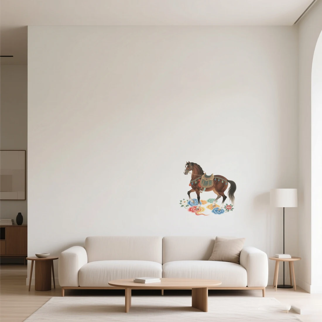 Three Ratels CEE171 The steed that brings wealth Cartoon wall stickers for home decoration door decals car stickers