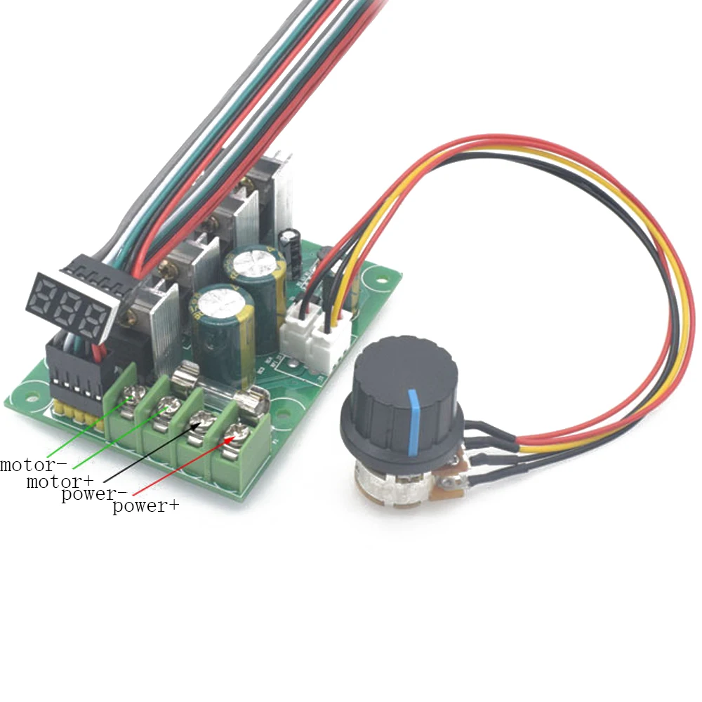 

DC 6-60V 30A DC Motor Speed Controller 0~100% Motor Speed Adjustable Regulator Digital Motor Speed Control Board 15KHZ Governer