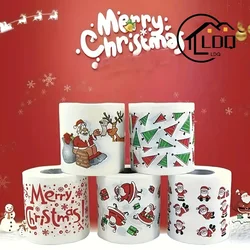 Christmas Series Printed Small Roll Paper Printed Toilet Paper With Core Roll Paper Printed Toilet Paper Christmas Toilet Paper