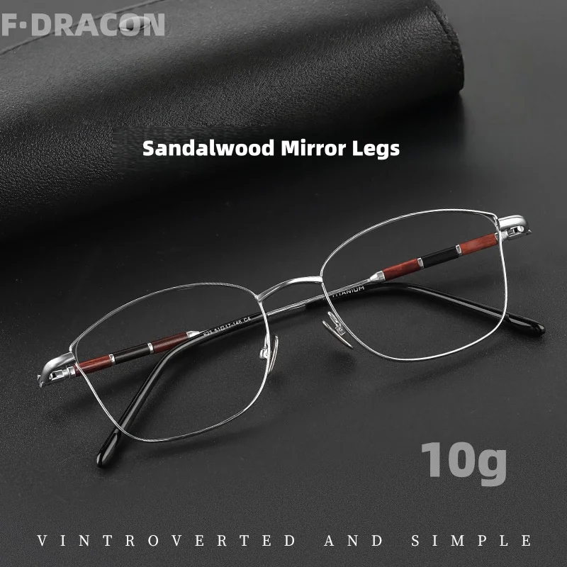 

Titanium Eyeframe Business Cat Eye Women's Eyeframe Ultra Light Sandalwood Leg Anti Blue Light Optical Prescription Eyeframe 625