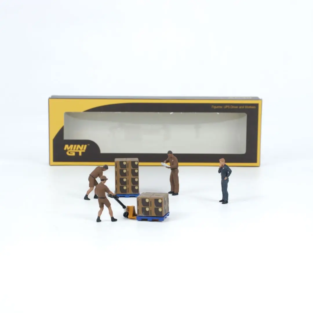 MINIGT 1:64 UPS Driver and workers Figure only