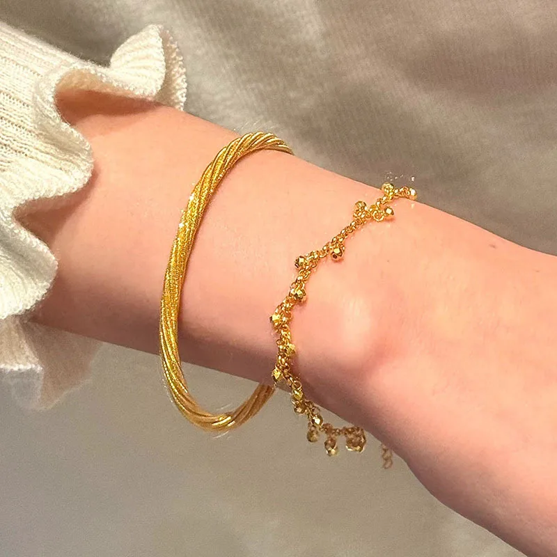 New in vintage chainround beads tassel bracelets for women charms Stacking style bracelet exquisite classic party jewelry gift