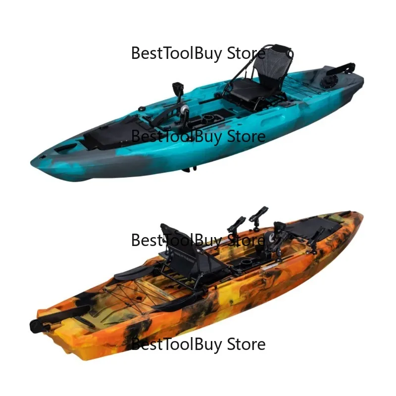 

Single Person Fishing Pedal Kayak Lightweight Inflatable Kayak for River Lake River Kayak with Fishing Pole Storage