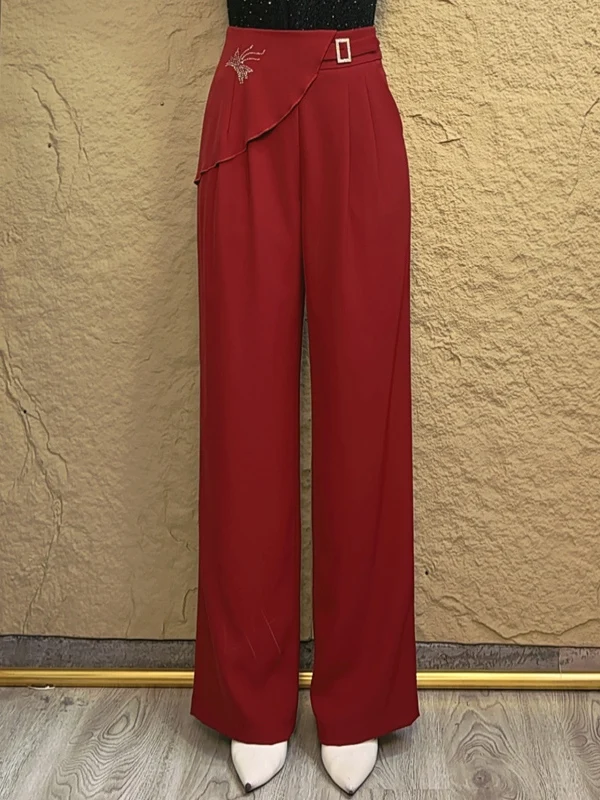 modern-square-dance-pants-high-waist-straight-leg-pants-with-pockets-geometric-sequin-women's-fitness-yoga-exercise-trousers