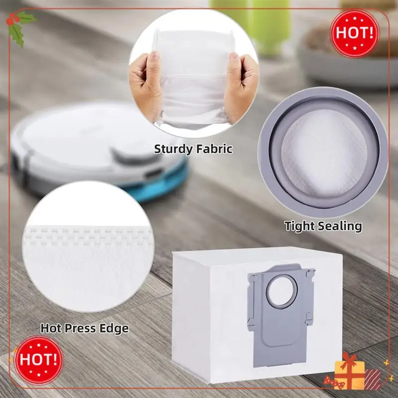 أكياس غبار أجزاء بديلة ABLE لـ Roborock S8+/S8 Pro Ultra/S7 Maxv Ultra /S7 Pro Ultra/Q7+/Q7 Max+/Q5+ مستند فارغ ذاتي الفراغ