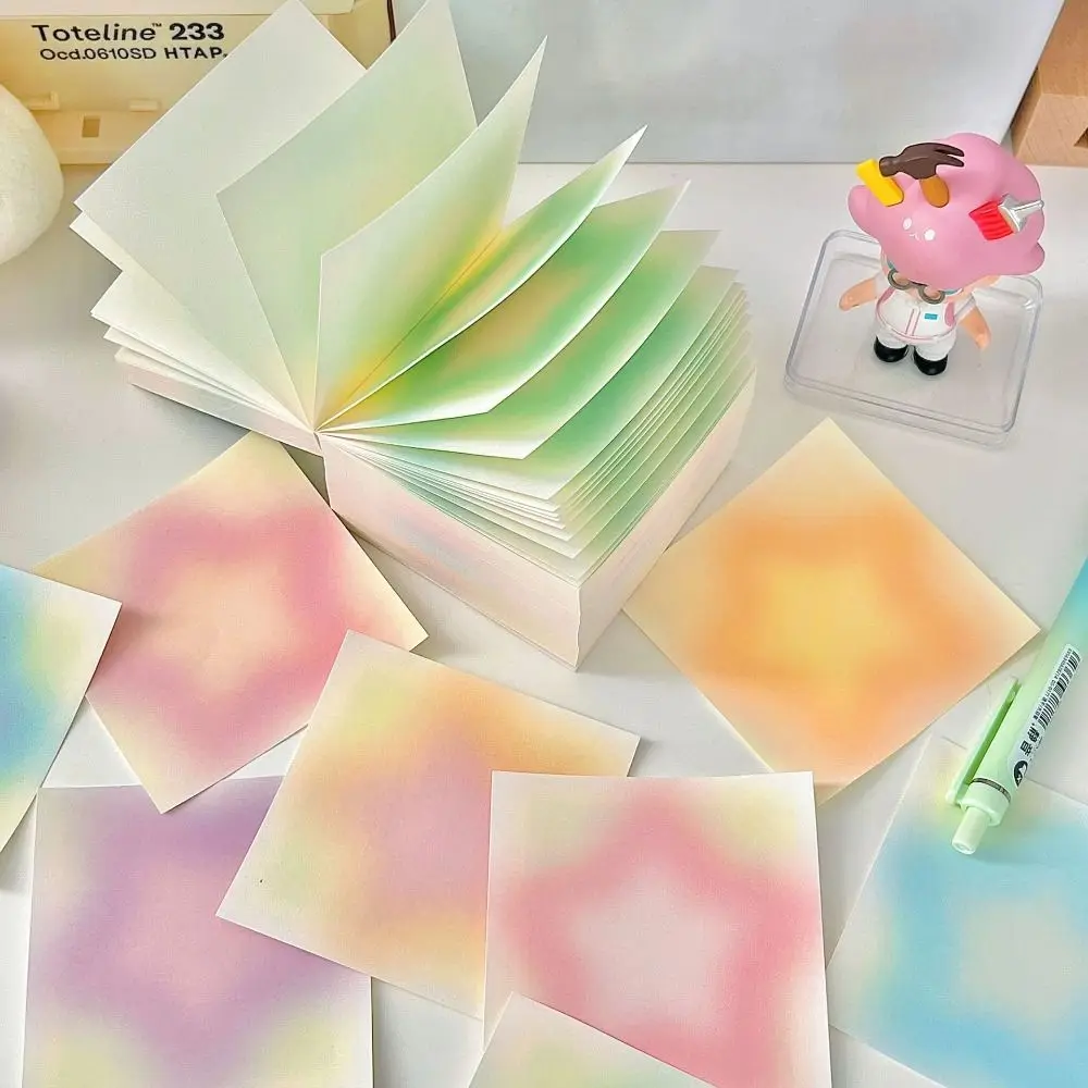 400Sheets Multifunctional Gradient Memo Pad Dusk Sun Halo Non-Sticky Note Paper Tearable Material Paper Stationery