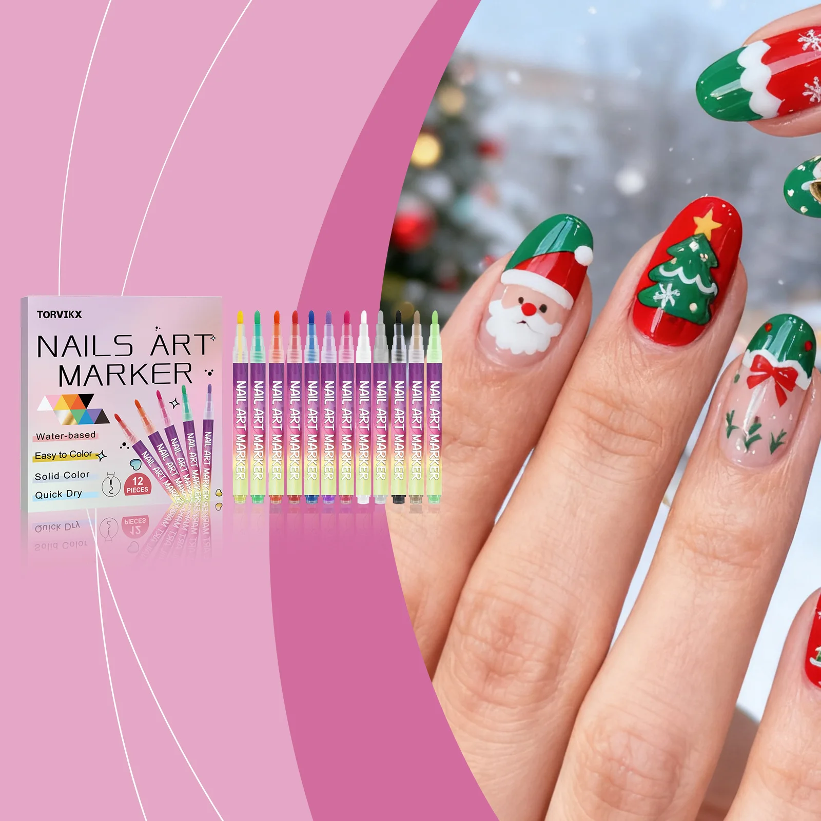 

DIY nail art graffiti pen accurately outline the color bright and lasting not easy to fall off manicure