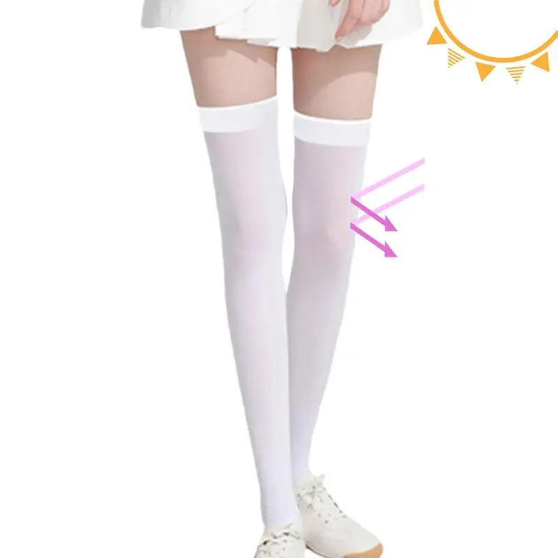 Golf Socks Women Cool Socks Sun Protection Golf UV Proof High Elastic Soft Breathable Socks For Cosplay