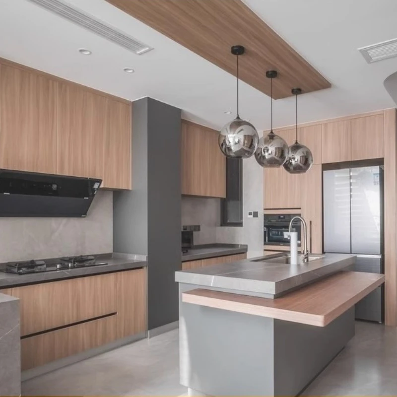 فو الخشب الحبوب خلفيات سماكة لملصقات الخزانة باب خلفية مقاوم للماء تجديد المطبخ ديكور المنزل ملصق #6