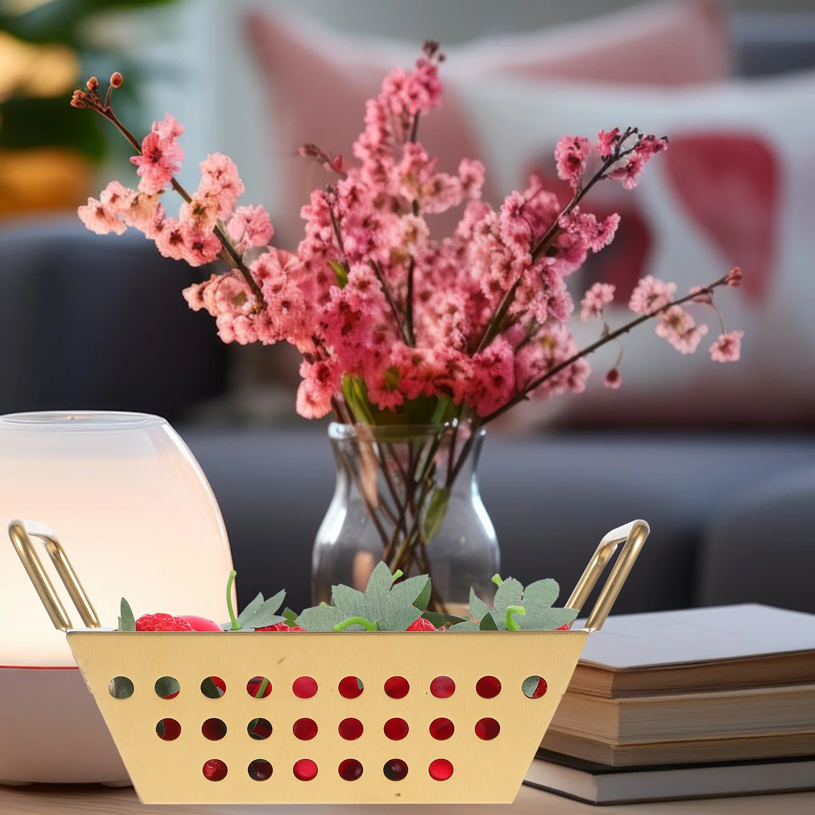 

1pcs Stainless Steel Fry Food Basket Square With Dual Handles For French Fries Fried Chicken Snack Serving Container Fast Food