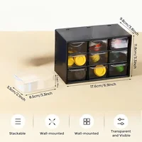 Organisateur de tiroir de bureau multi-grille anti-poussière-boîte de rangement Portable pour bijoux, cosmétiques, boîte d'organisation de tiroir de bureau 5