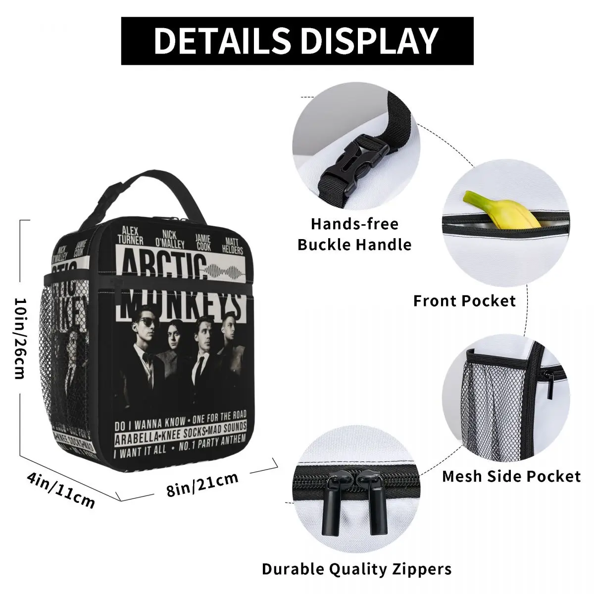 Death Ramps Arctic Monkey's Band Insulated Lunch Bag Food Container Portable Thermal Cooler Lunch Boxes For Picnic