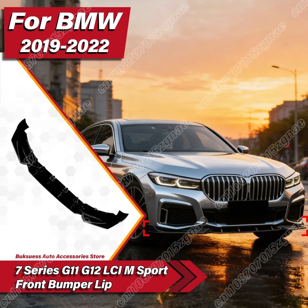 

Для BMW 7 серии G11 G12 LCI M Sport 2019-2022: спортивный сплиттер переднего бампера, накладка на бампер, комплект для модификации кузова из АБС-пластика