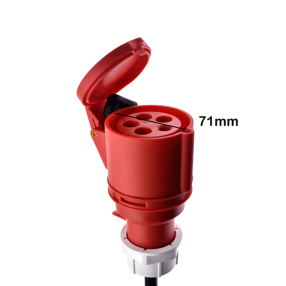 EV Charger Type 2 32A 3phase 11kw Adaptor,CEE Red Socket With Cable For Electric Car/RV Charging