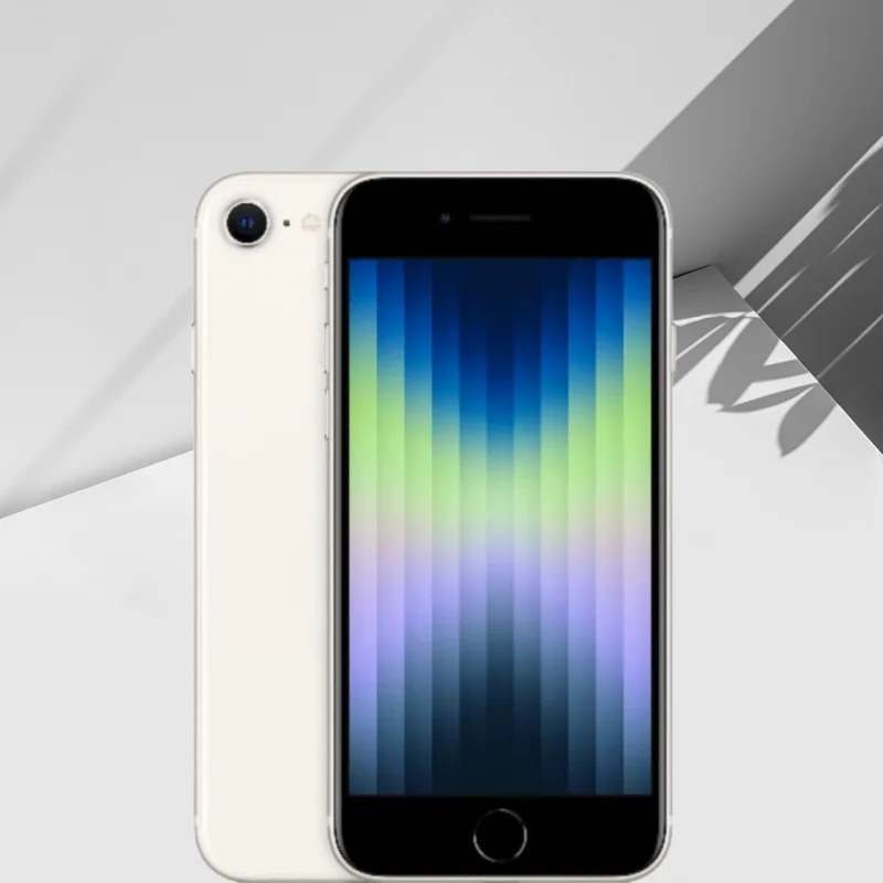 كاميرا Apple iPhone الأصلية غير مقفلة SE 2022 SE3 4.7 بوصة 4G RAM 64GB 12MP بصمة الإصبع 128GB 256GB ROM A15 شريحة بيونيك هاتف مستعمل