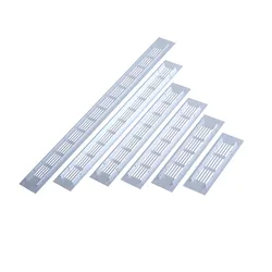 1pc50mm Aluminium Rectangular Cabinet Wardrobe Air Vent Grille Ventilation-Cover Plate Ventilation Grille Vents Perforated Sheet