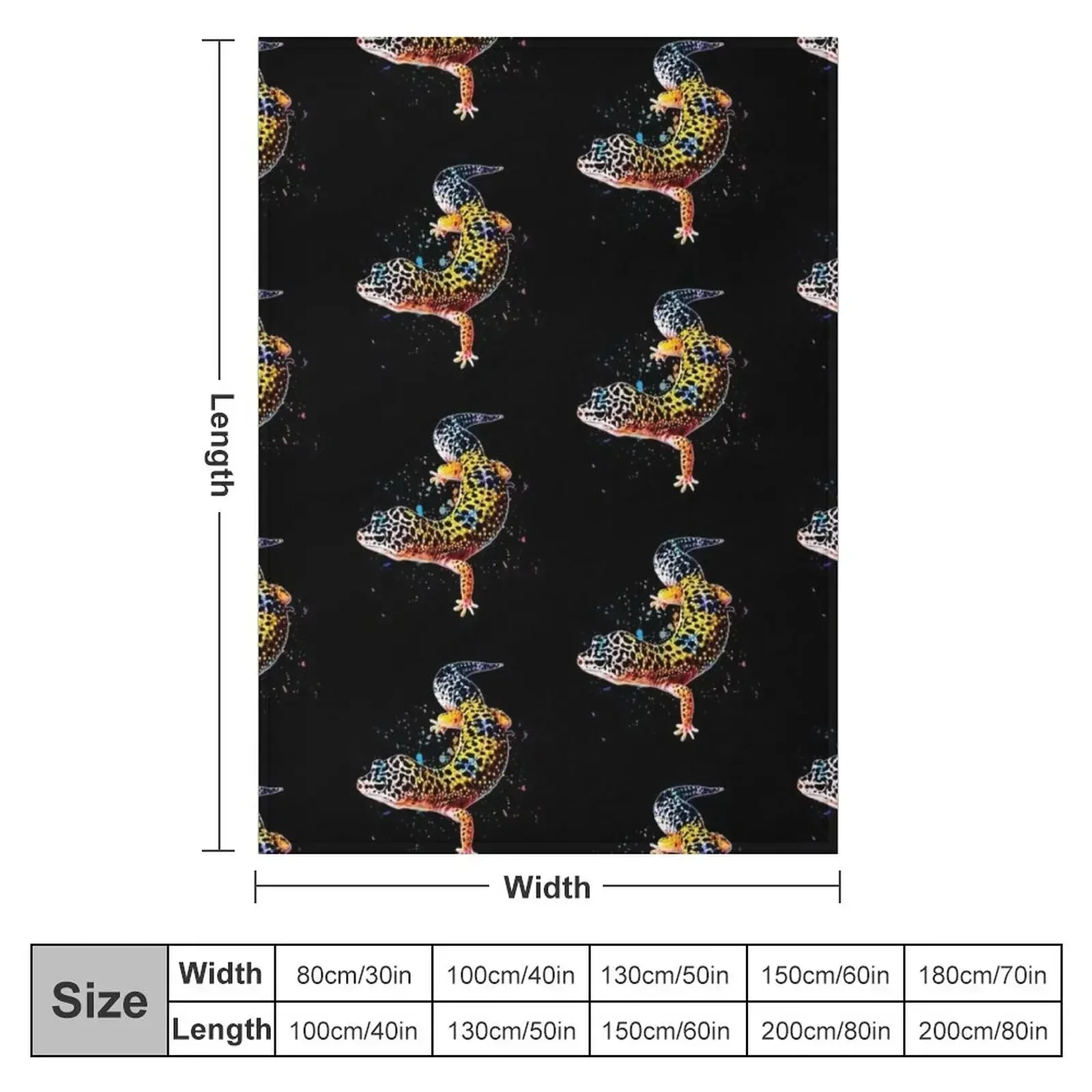 Leopard Gecko Reptile Keeper Lizard Watercolor Throw Blanket Nap Fashion Sofas Soft Big wednesday Blankets