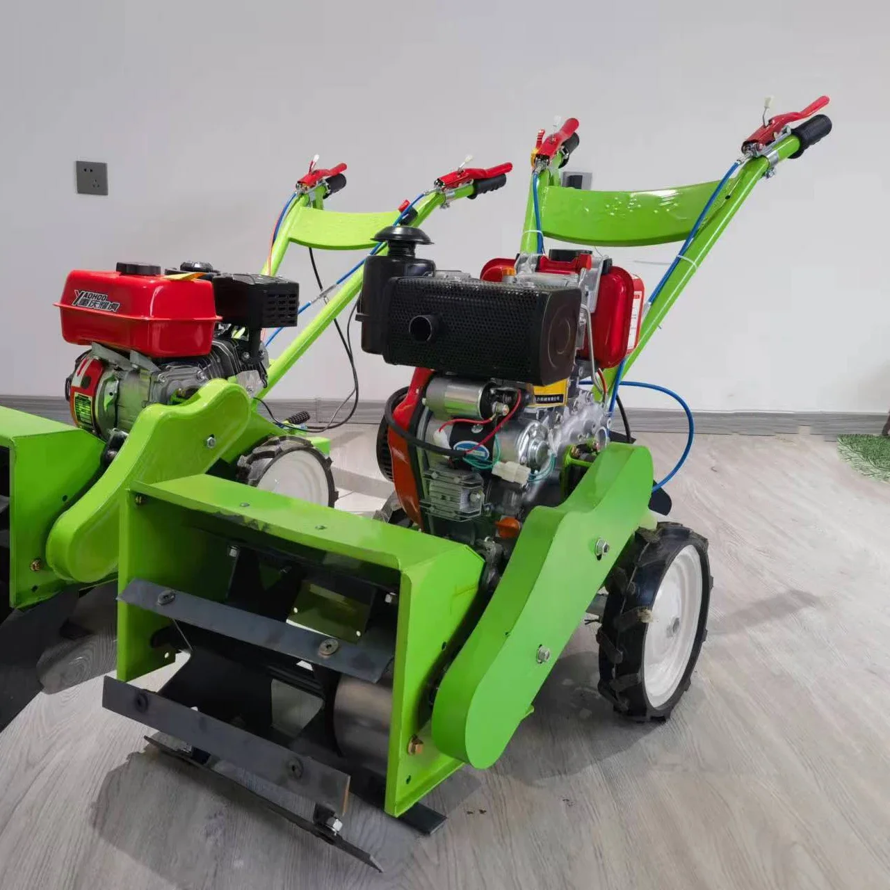 Mini weeder tiller machine power weeder Mini cultivator rolling machine grass farm weeding