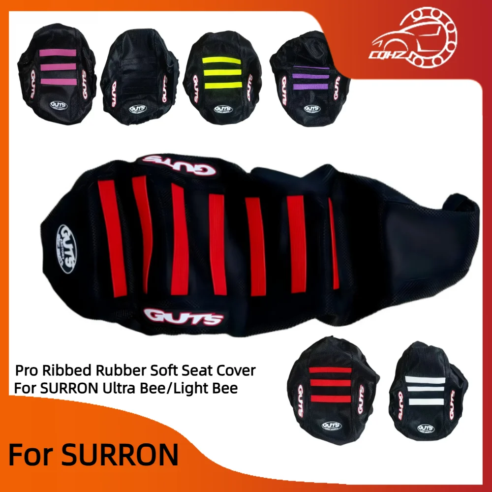 AliExpress CQHZJ Motorcycle Pro Ribbed Rubber Gripper Anti-slip Seat Cover For SURRON Light bee Ultra Bee Guts Seat Off-Road Electric Bike