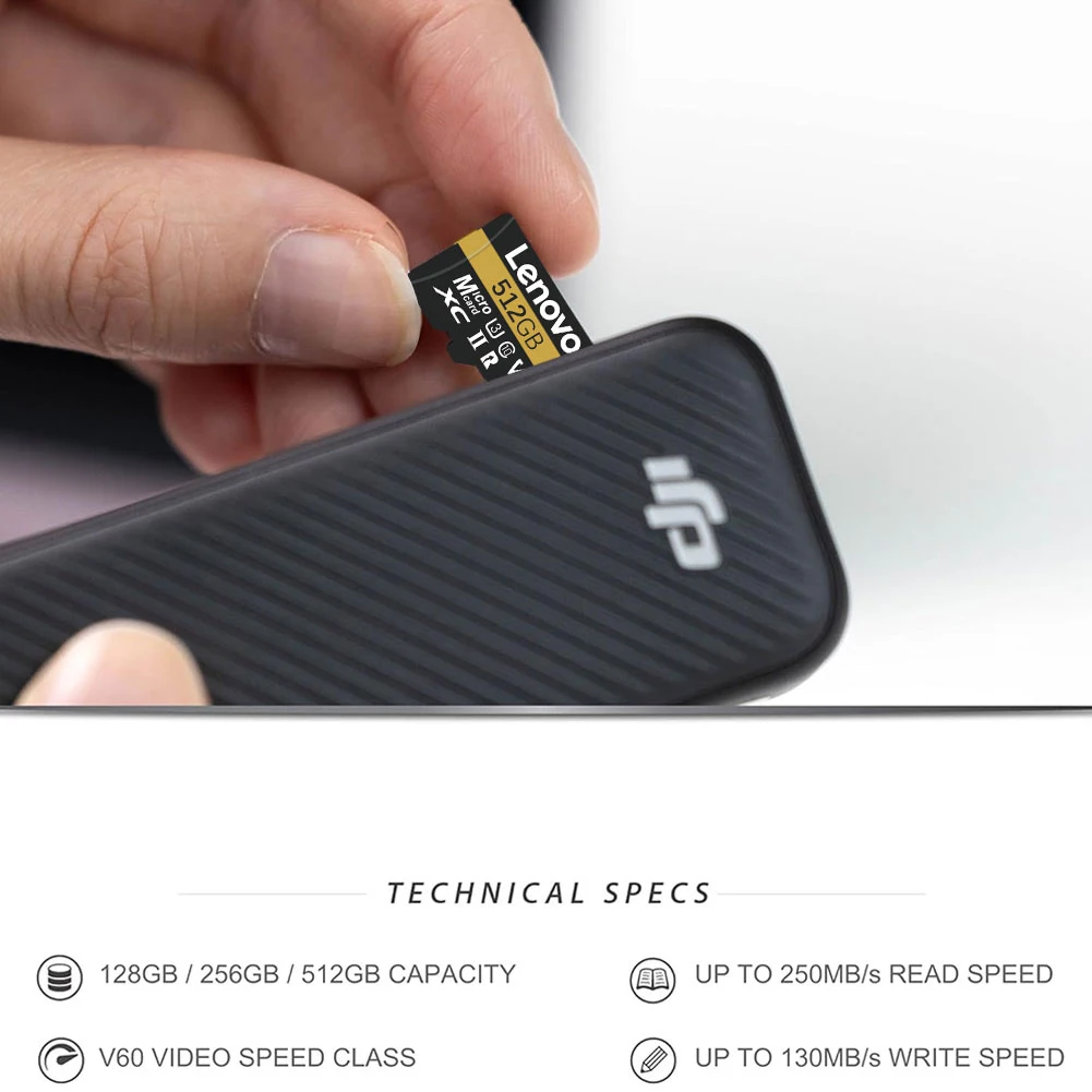 بطاقة ذاكرة Lenovo 2TB Microsd 1TB 512GB 256GB UHS-I بطاقة ذاكرة 128GB 64G بطاقة Micro SD بطاقة TF 200 برميل/الثانية Class10 U3 V30 A2 Cartao De Memoria