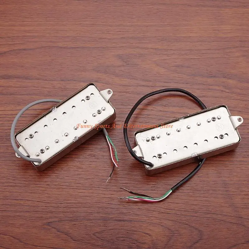C4DE Silver Pre-wired Guitar Pickups Harness for 4-String Instruments Replacements