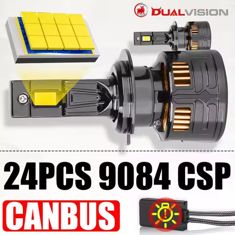Dualvision K5C H4 H11 H7 LED Headlights Canbus H8 HB3 9005 9006 HB4 9012 HIR2 9084 CSP 800% Brighter Car Light Fog Lamp 12V 24V