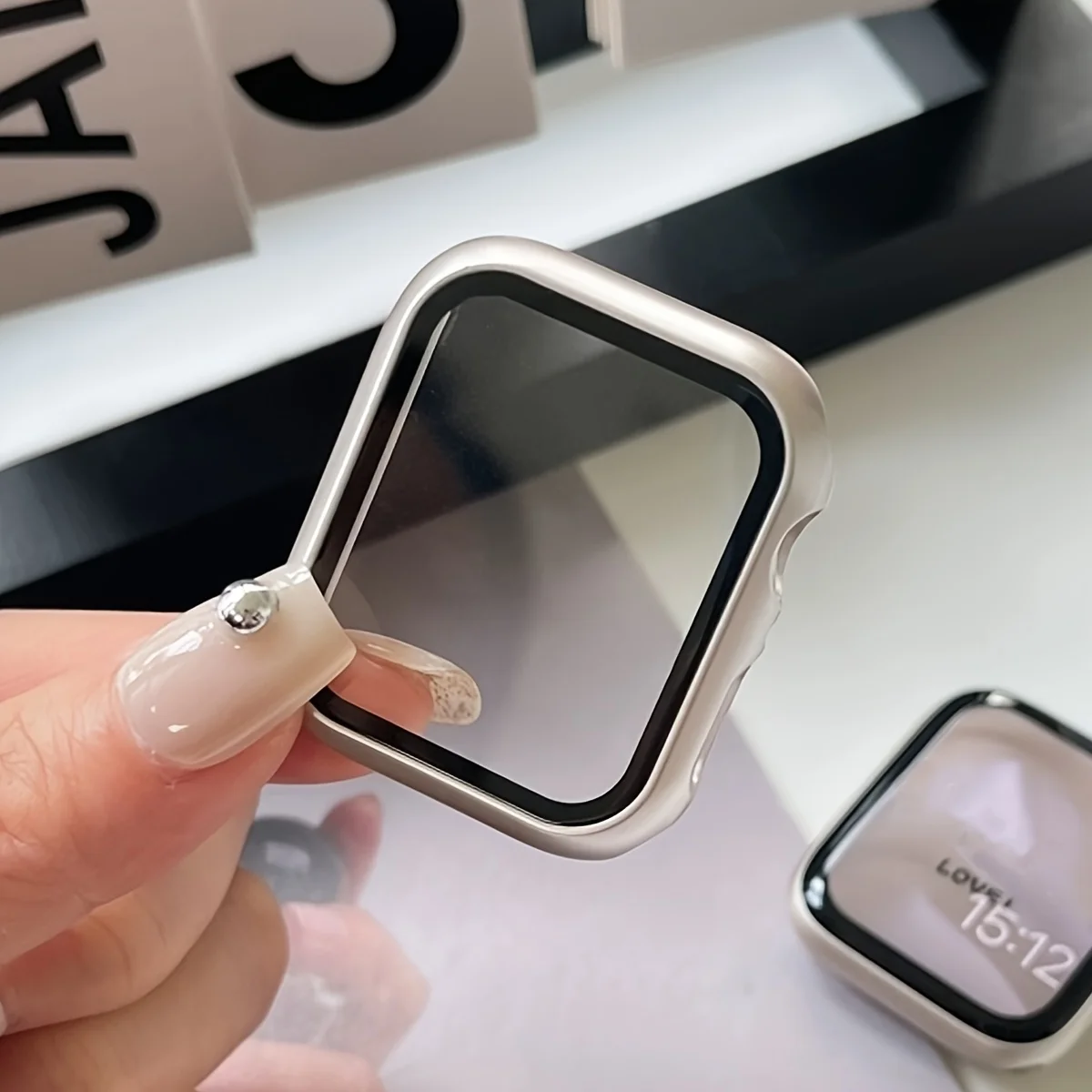 46 مللي متر زجاج + غطاء لساعة أبل 44 مللي متر 40 مللي متر 45 مللي متر 41 مللي متر واقي للشاشة iwatch سلسلة 10 9 8 7 6 5 3 SE 46 مللي متر 42 مللي متر اكسسوارات #2