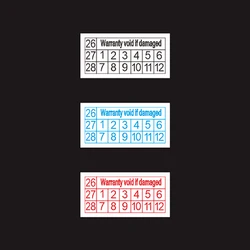 200pcs New Year 26/27/28 red rectangular fragile label if remove the label warranty tear invalid sticker 16X8mm