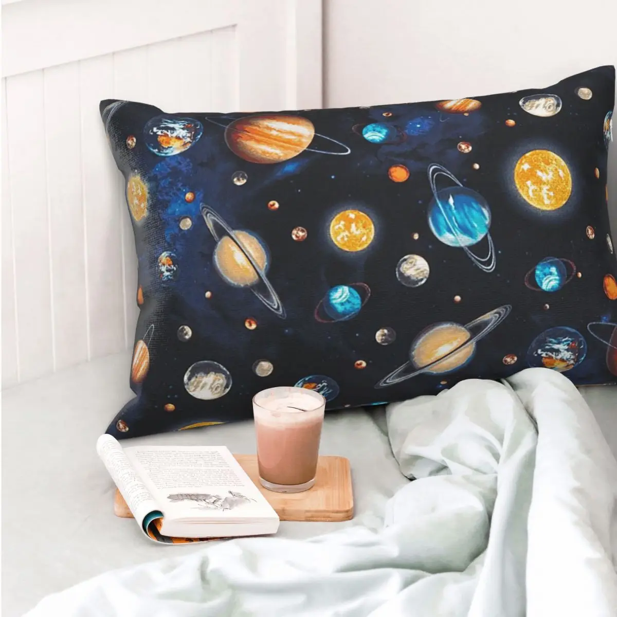 Solar System Space Planets Universe Rectangle Pillowcase Cushion Cover Decorative Bedroom Bed Home Comfort Throw Pillow