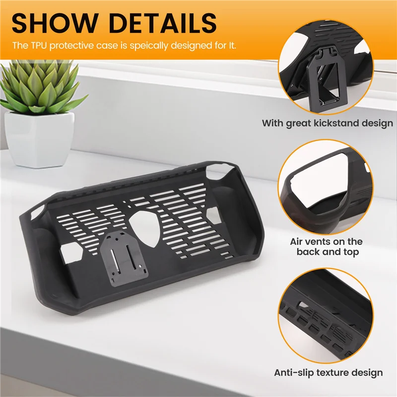 Top Deals Case For MSI Claw Handheld Console Soft TPU Protective Shell Shockproof Back Cover With Kickstand Game Accessories