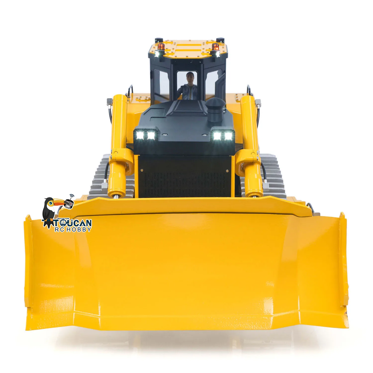 

1/12 RTR Metal Remote Control Hydraulic Bulldozer D155AX 7 Valves Heavy Duty Model Dozer 5 Plows Brushless Motor Light System