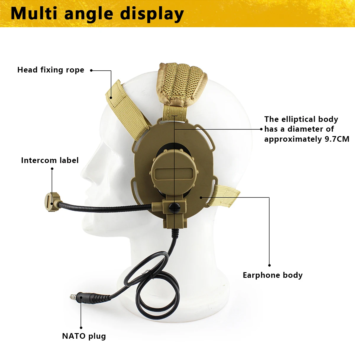 Tactical Outdoor Hunting Shooting CS Use with PTT Communication Headphone U94 For Kenwood Baofeng UV-5R Radio Accessory