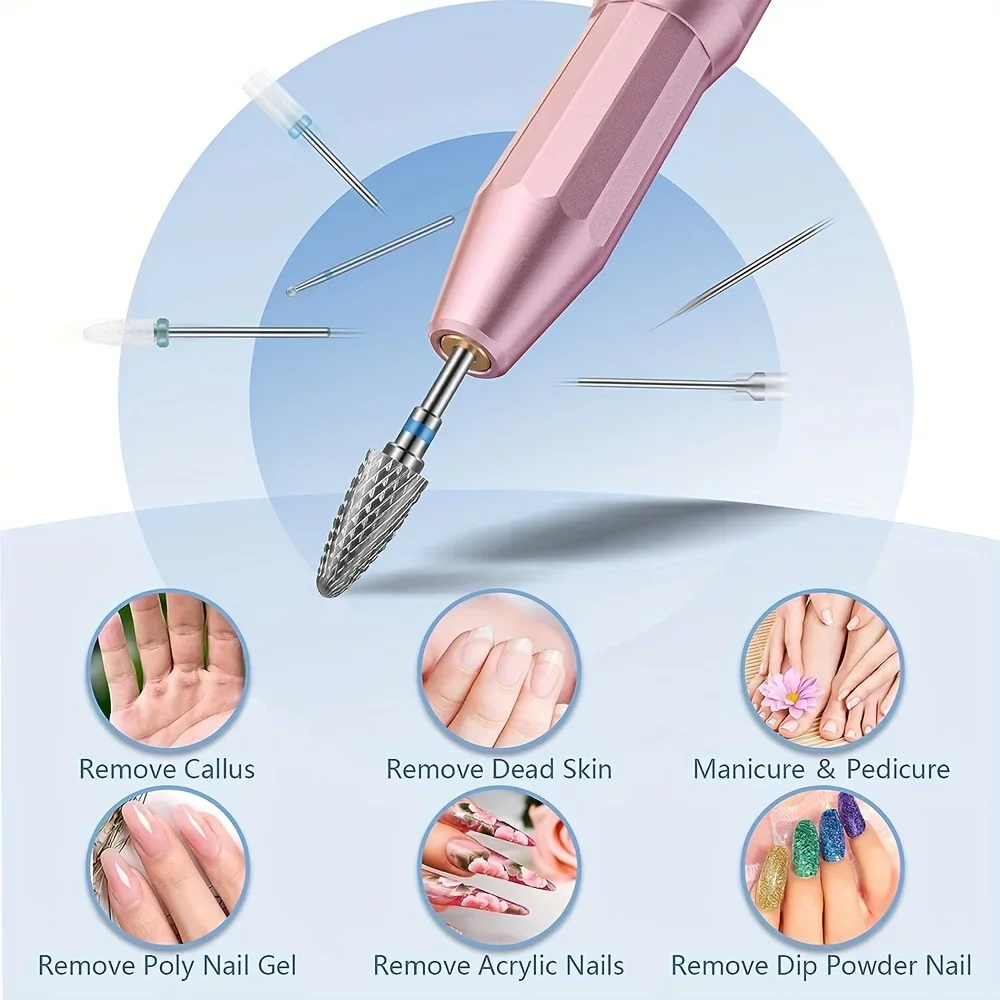 13 Teile/satz Nagel Polieren Bits, Nagel Bohrer Bits, Nagel Polieren Reinigung Pinsel, Pediküre Entferner Für Acryl Gel