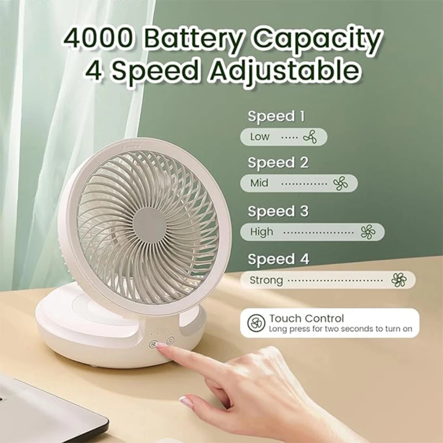 Powerful, Quiet, and Multifunctional USB Charging Desktop Fan with 3 Adjustable Speeds - Ideal for Creating a Comfortable and Pr