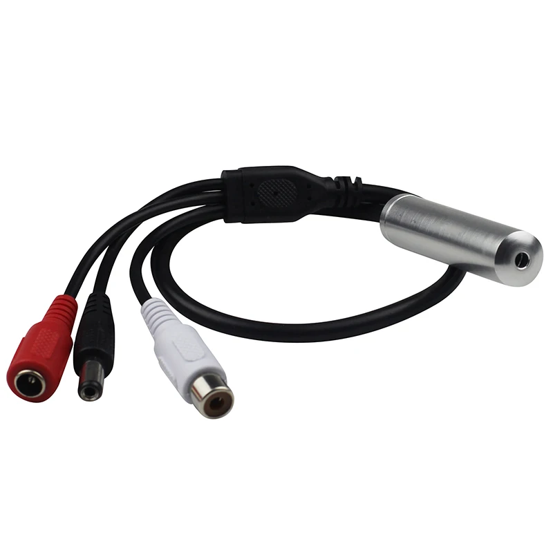 

Vanxse Mini Microphone High Sensitive Pickup Audio Mic IP66 waterproof Metal bullet Case for Cctv Security Camera DVR System