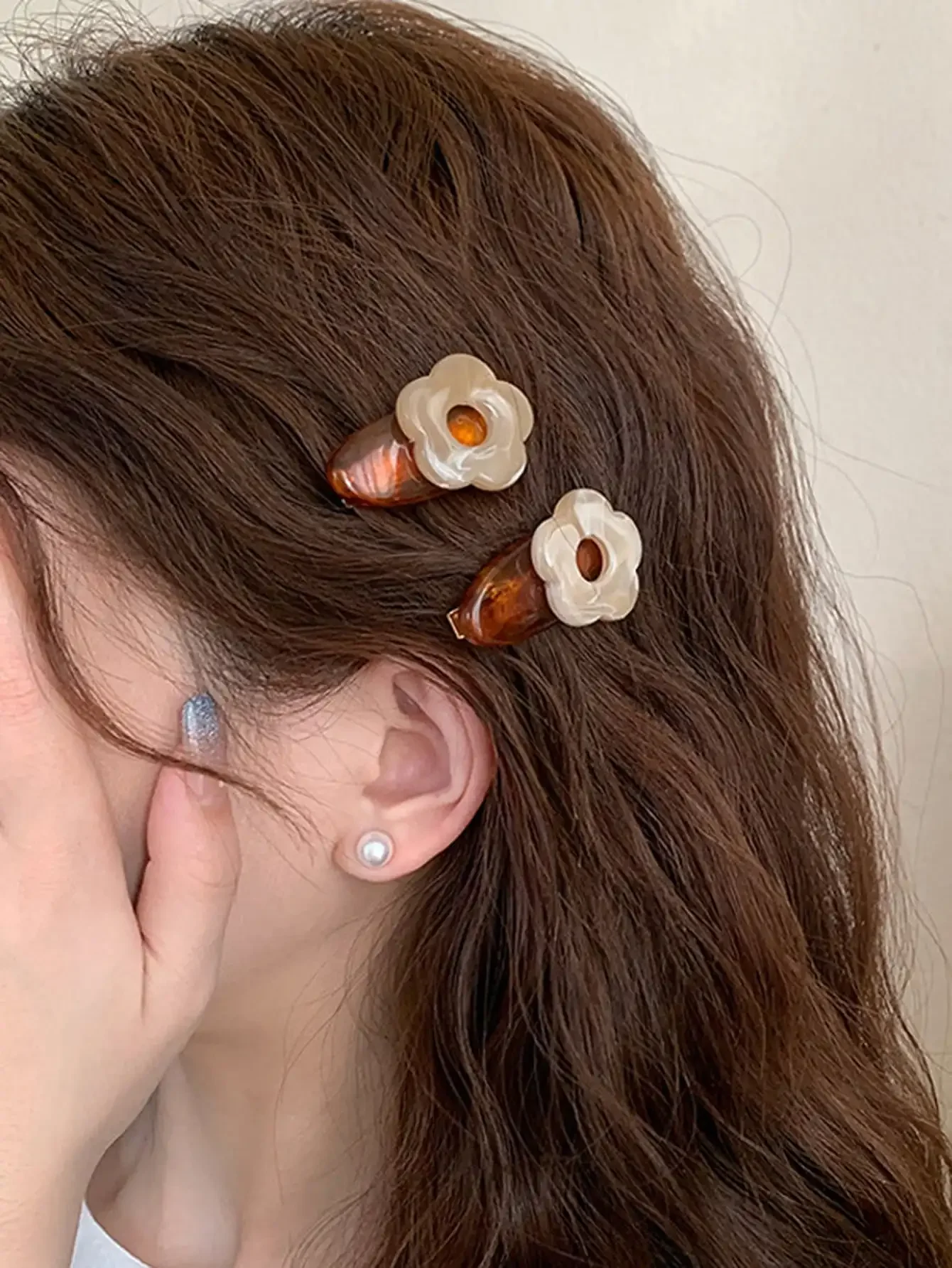 

2pcs Women Flower Decor Sweet Style Hair Clip Cute Valentine's Day Summer Claw Clips Hair Claws Hair Barrettes, School Stuff, Vacation Outfits Woman, Hair Accessories, Head Accessories, Hairpin